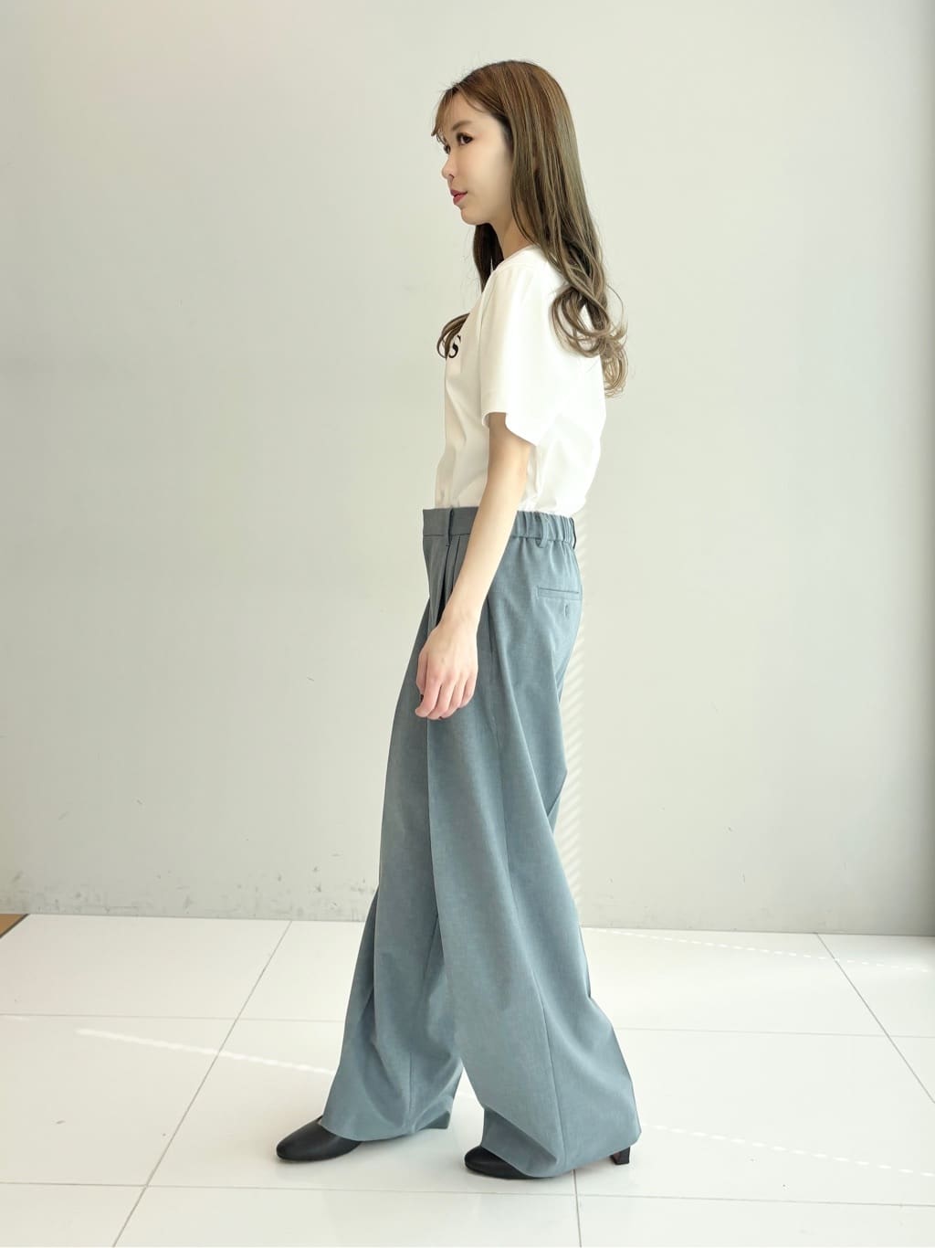 清水夏姫さんの「DRESSTERIOR｜【otonaMUSE5月号掲載／セットアップ可】ウォッシャブルワイドタックパンツ」を使ったコーディネート