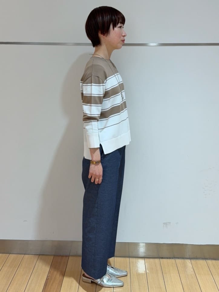 あやさんの「UNTITLED｜【接触冷感/洗える/後ろウエストゴム】オックスワイドパンツ」を使ったコーディネート