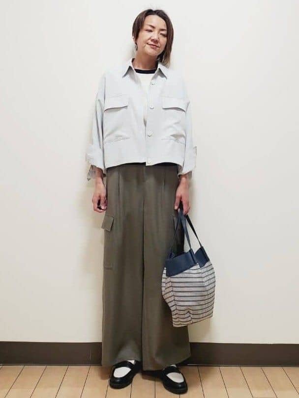 yuuさんの「Reflect｜リネンライクシャツブルゾン」を使ったコーディネート