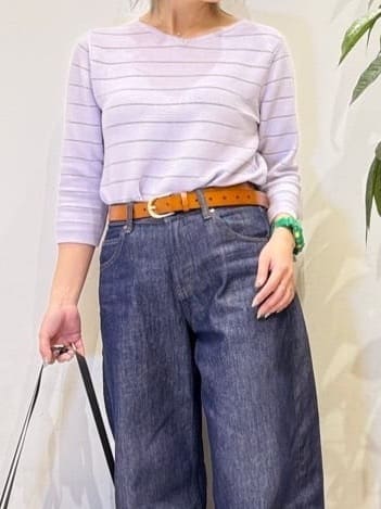 misakiさんの「SHOO･LA･RUE｜【SHOO・LA・RUE DENIM/高レビュー】ゆるっと決まる こなれカーブデニムパンツ」を使ったコーディネート