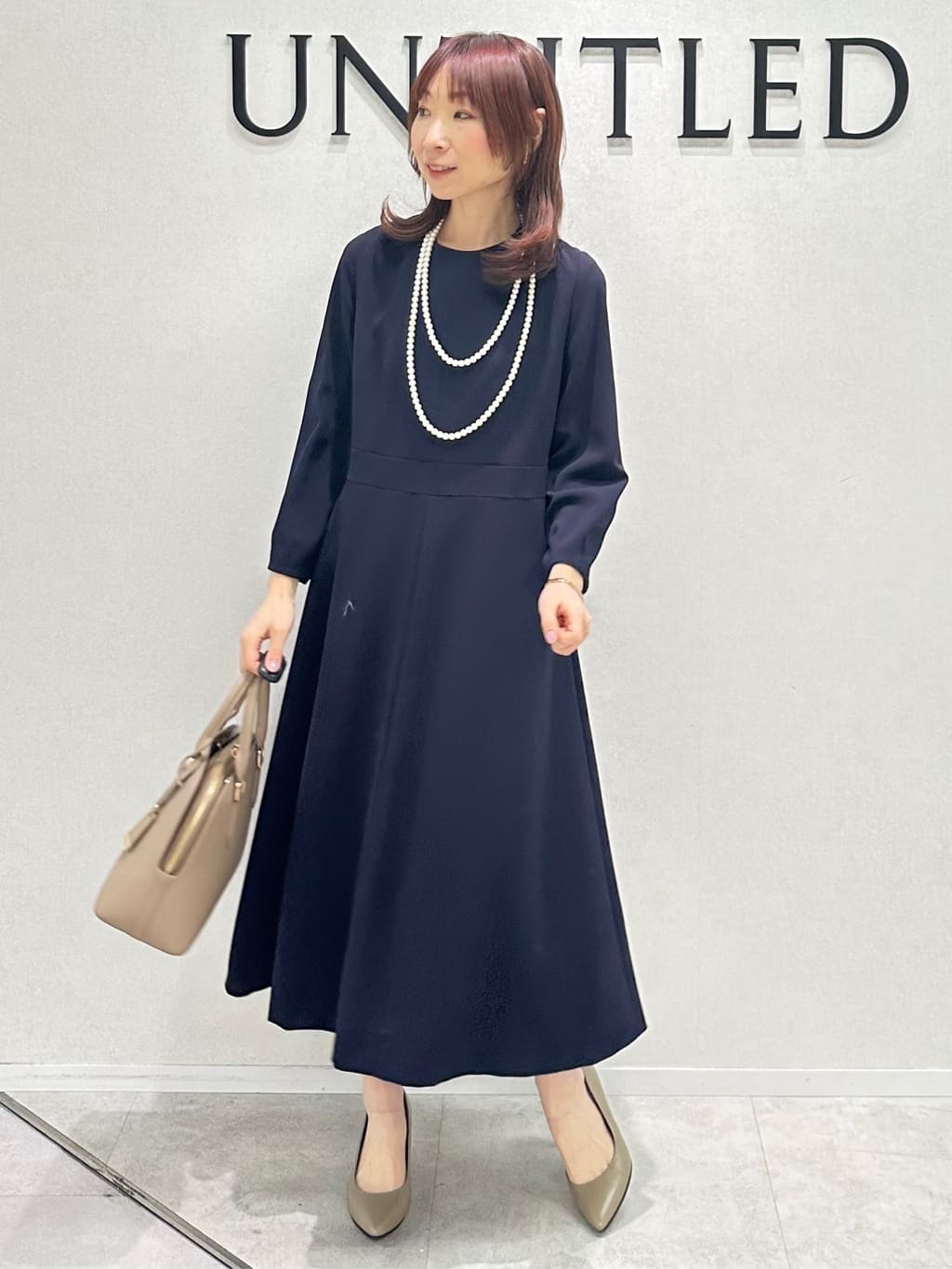 Miwaさんの「UNTITLED｜【アレンジ自在】ロングパール調ネックレス」を使ったコーディネート