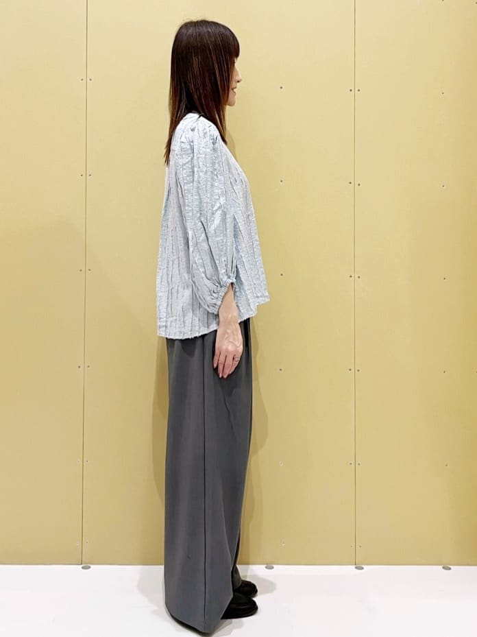 yukariさんの「OPAQUE.CLIP｜フリンジジャカードブラウス【洗濯機OK】」を使ったコーディネート