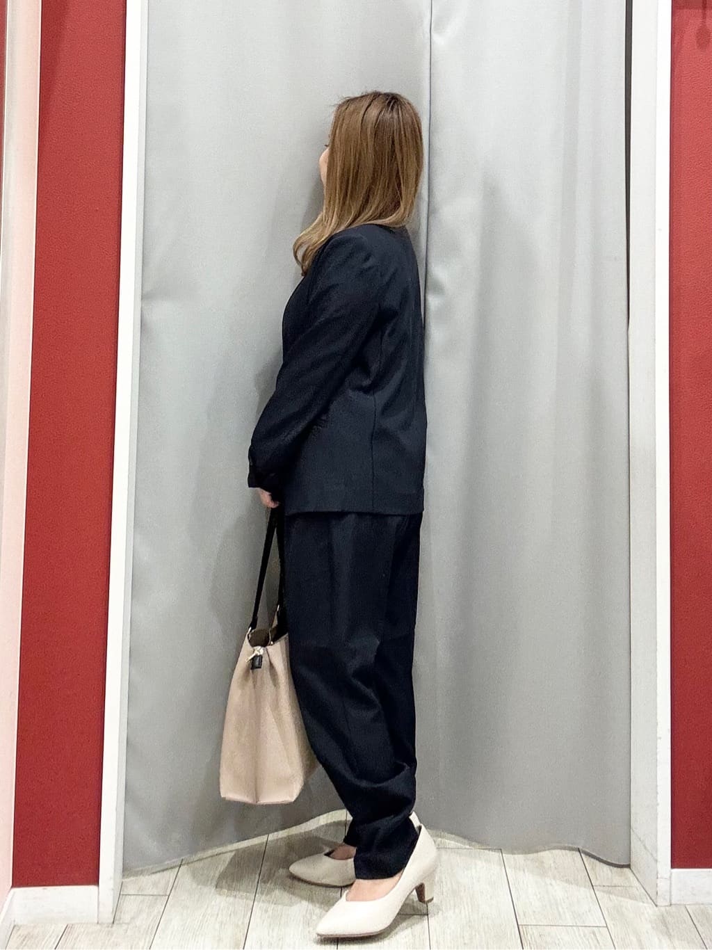 shioさんの「SHOO･LA･RUE｜【洗濯機可/UV/SS-3L】すっきり好印象 ノーカラージャケット」を使ったコーディネート