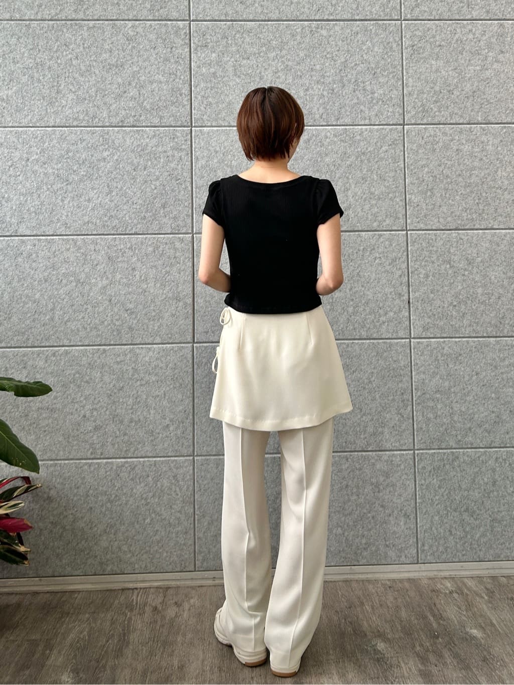 harunaさんの「CODE A｜M everyday rib button tee」を使ったコーディネート
