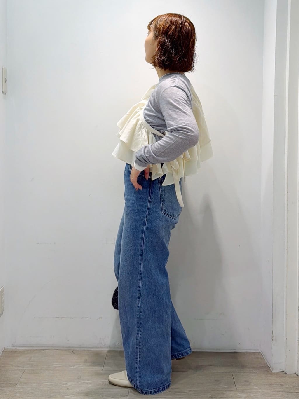 sumicaさんの「OPAQUE.CLIP｜配色レイヤードロングスリーブTシャツ【洗える】」を使ったコーディネート