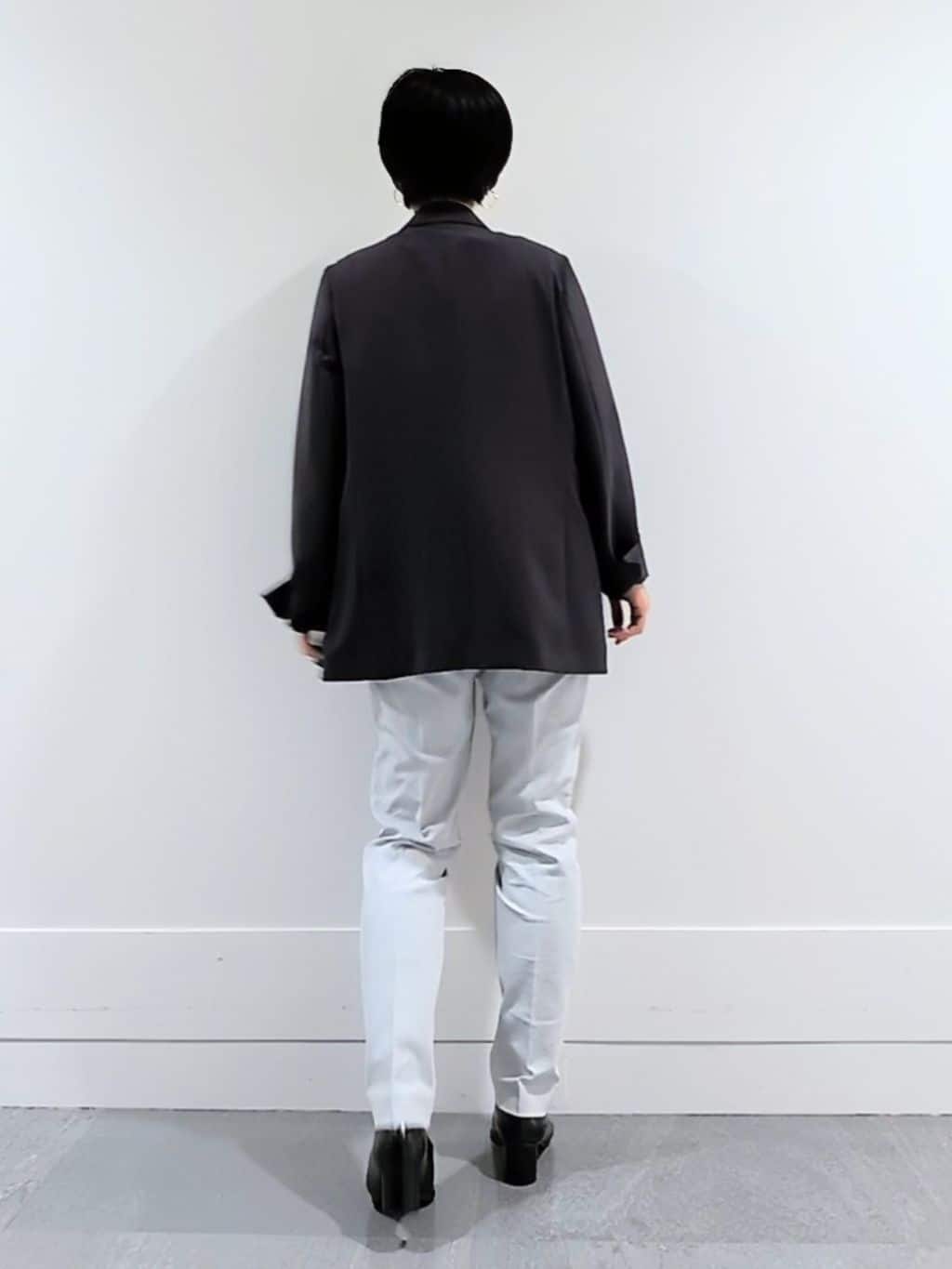ミズタさんの「UNTITLED｜◆【洗える/ゆったり】ボーダーボートネックニット」を使ったコーディネート