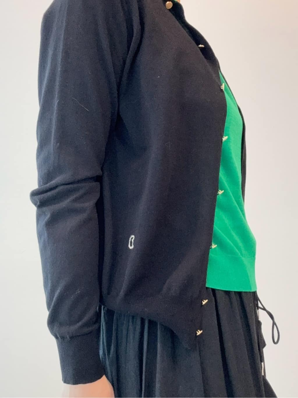 BUNさんの「DRESSTERIOR｜【ウォッシャブル】コットンシルクフレンチスリーブニット」を使ったコーディネート