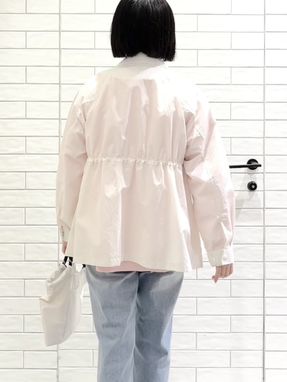 しおりさんの「OPAQUE.CLIP｜撥水スタンドZIPブルゾン【洗濯機OK／UVケア／花粉対応】」を使ったコーディネート