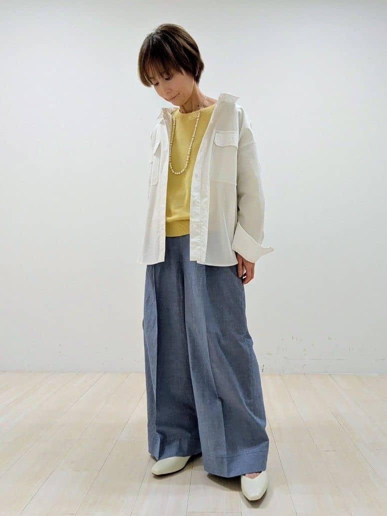 nishiさんの「Reflect｜【羽織にも◎】ダンガリーシャツ」を使ったコーディネート