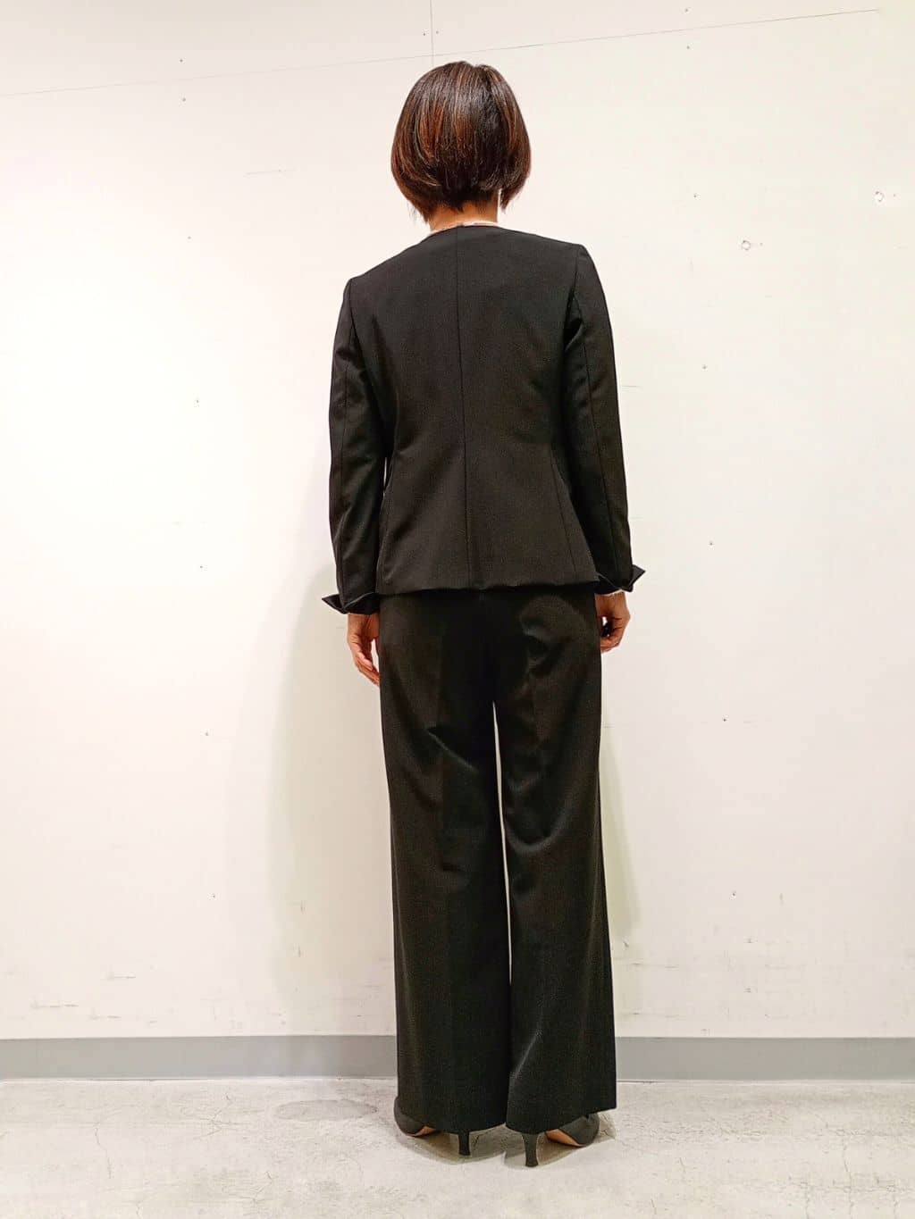 Kさんの「INDIVI｜【通勤スーツ／洗える】ストレッチカラーレスジャケット」を使ったコーディネート