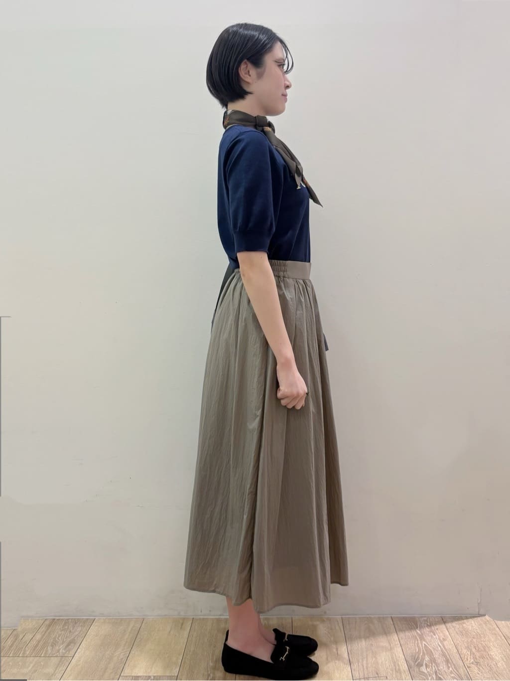 RINさんの「OPAQUE.CLIP｜ロゴジャカードニット【洗濯機OK】」を使ったコーディネート