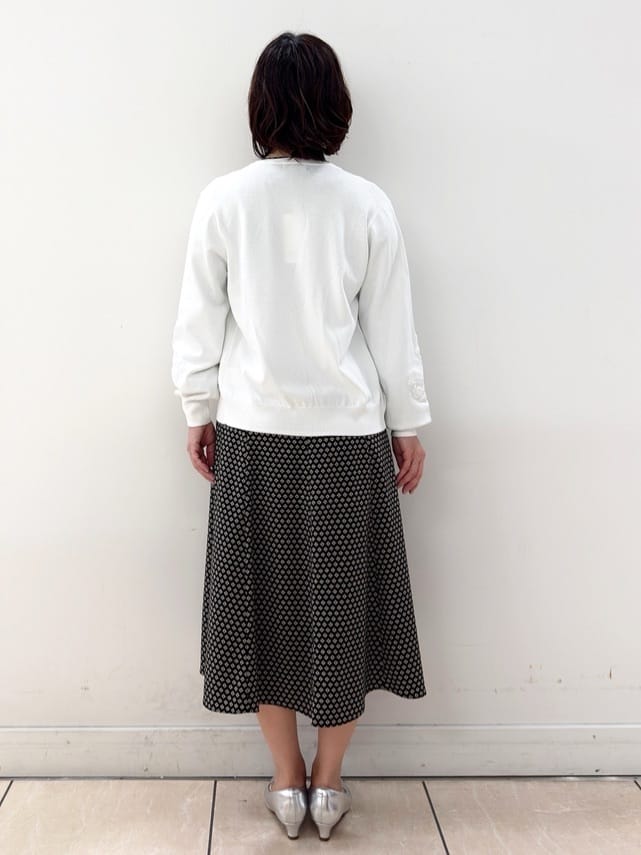 KIKIさんの「Reflect｜レースデザインスリーブカーディガン」を使ったコーディネート
