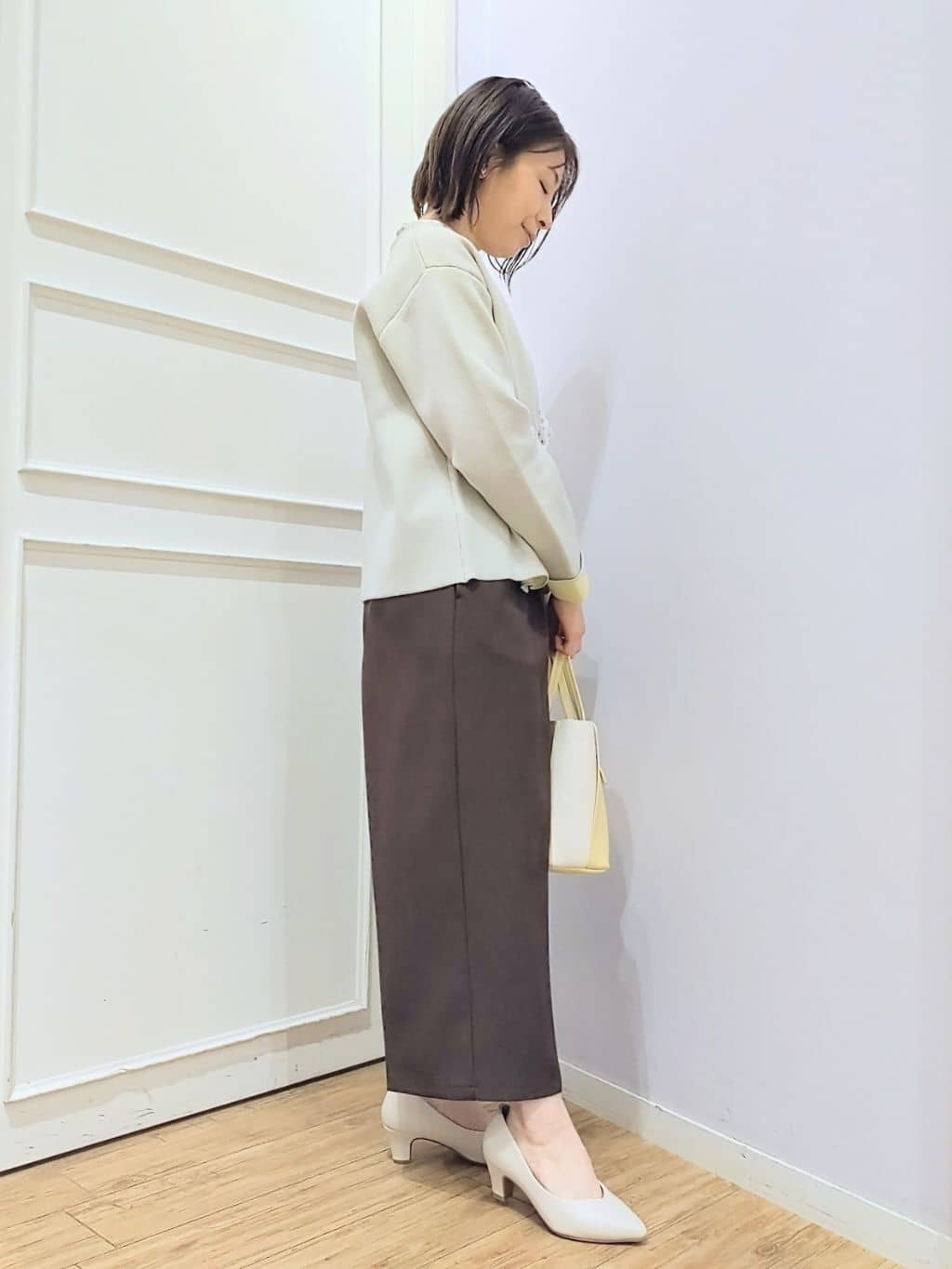 miomioさんの「SHOO･LA･RUE｜【洗濯機可/S-LL】品良くきまる 配色カーディガン」を使ったコーディネート