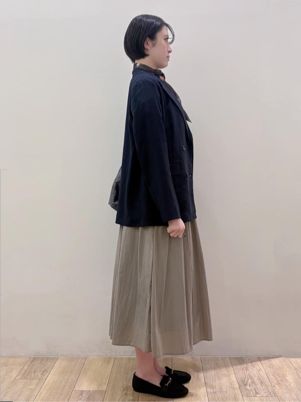 RINさんの「OPAQUE.CLIP｜【UV／接触冷感】ダブルブレストジャケット《防シワ加工／洗える》」を使ったコーディネート