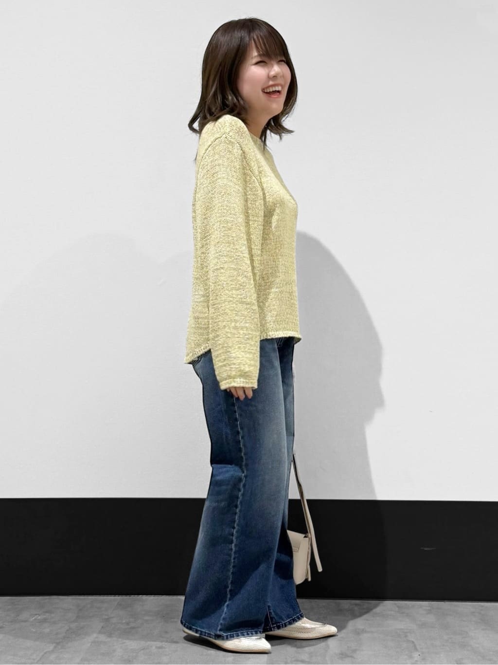 macchaさんの「THE SHOP TK｜MIXカラーで軽やかに テープヤーンニット」を使ったコーディネート