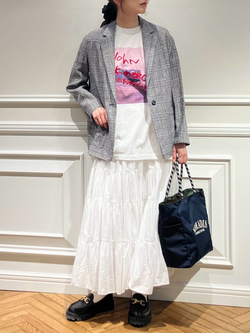TSUKUIさんの「DRESSTERIOR｜J．J．Mercer （ジェイジェイマーサー）【別注】プリントTシャツ」を使ったコーディネート
