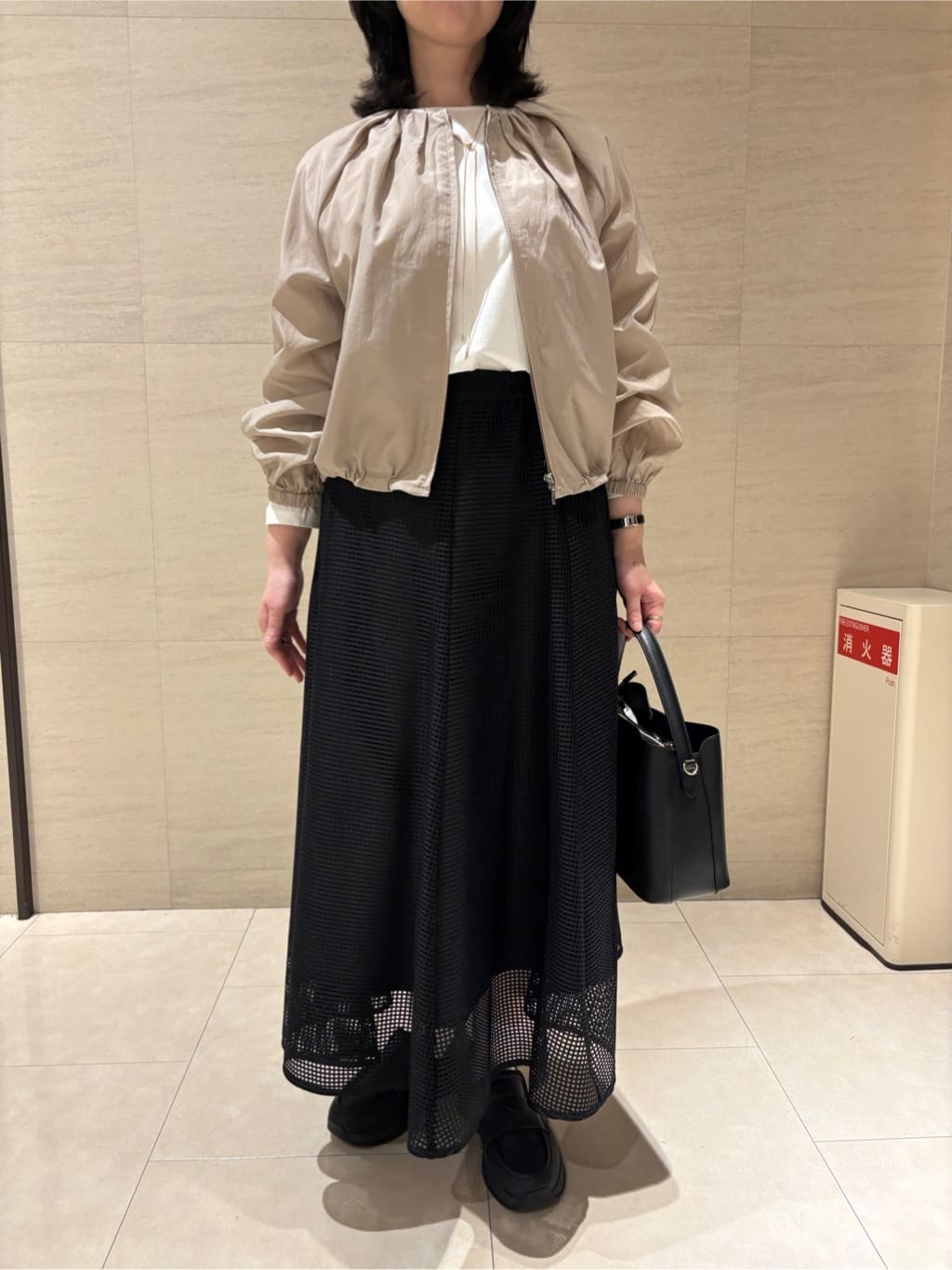 yさんの「UNTITLED｜◆【セットアップ可/はっ水】シャイニータイプライターブルゾン」を使ったコーディネート