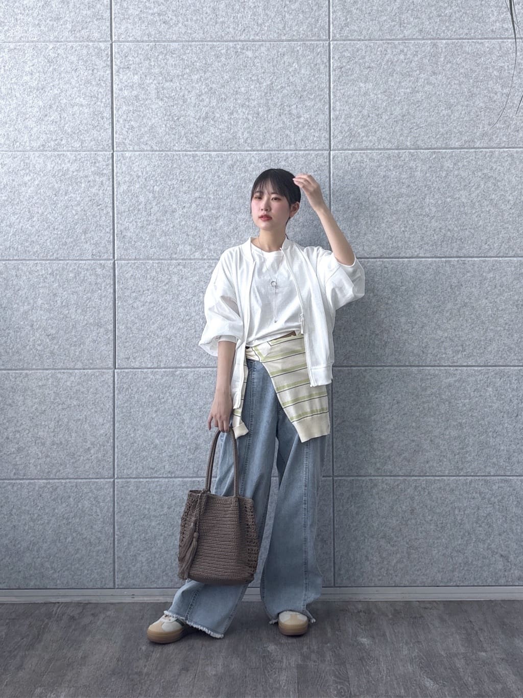 Renoさんの「INDIVI｜メッシュブルゾン」を使ったコーディネート