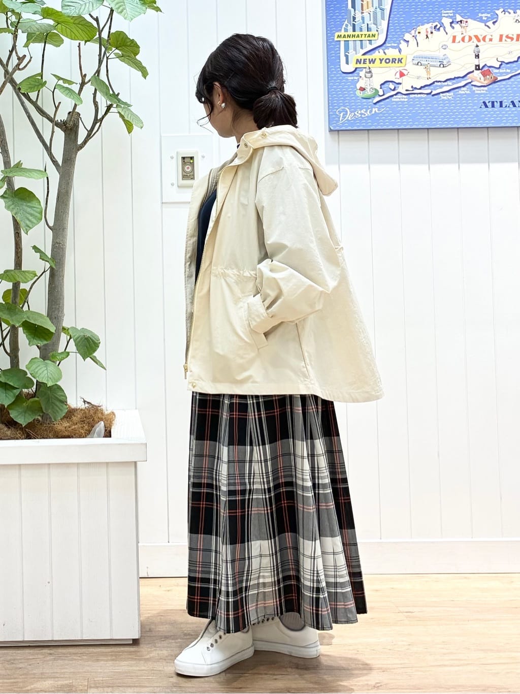 msatoさんの「Dessin｜【洗える】バイカラーデザインニット」を使ったコーディネート