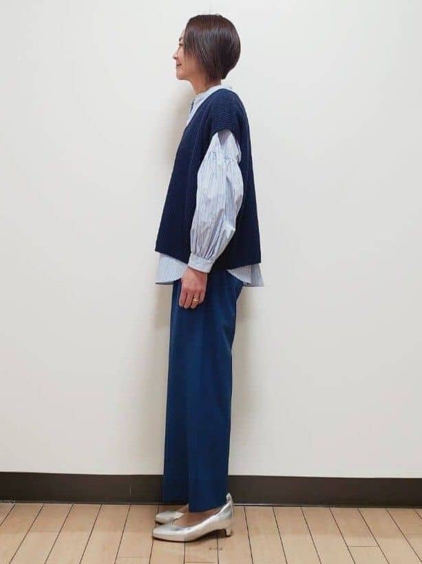 yuuさんの「Reflect｜【レイヤードにおすすめ◎】バンドカラーボリュームスリーブシャツ」を使ったコーディネート