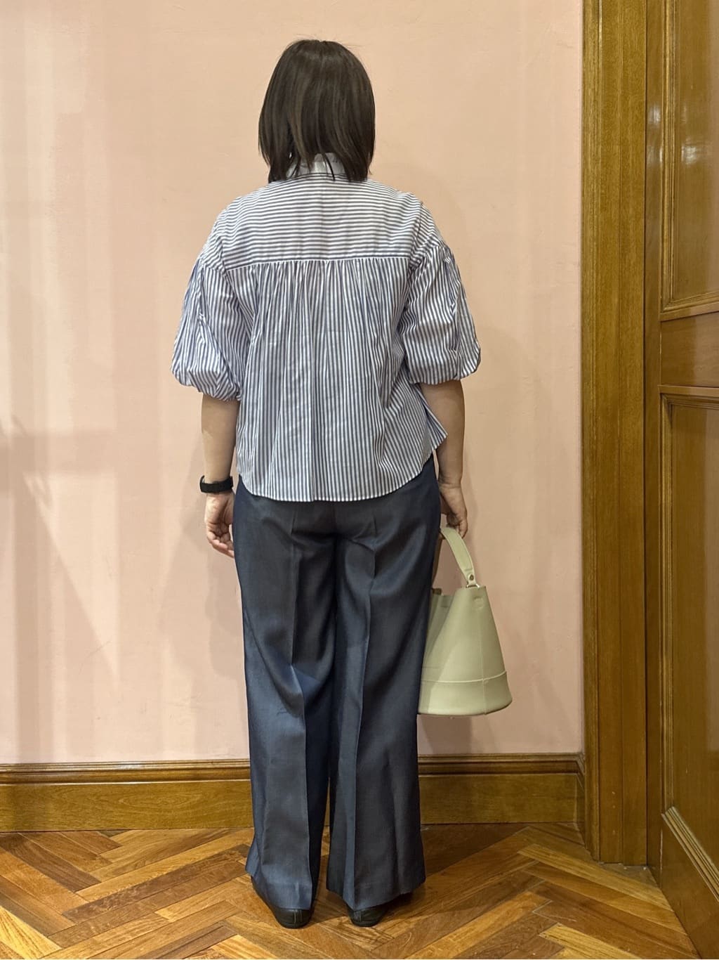 komatsuさんの「DRESSTERIOR｜◆【otonaMUSE5月号掲載/ウォッシャブル】ロンドンストライプクレリックブラウス」を使ったコーディネート