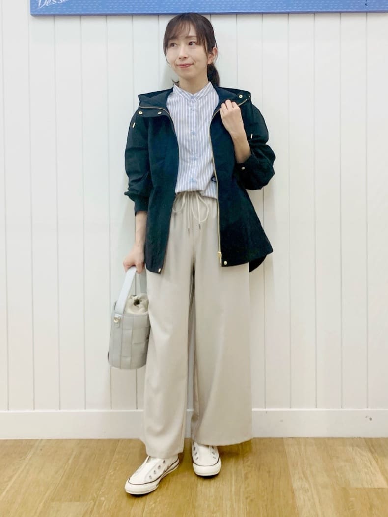 yoshiさんの「Dessin｜【洗える】バルーンスリーブバンドカラーシャツ」を使ったコーディネート