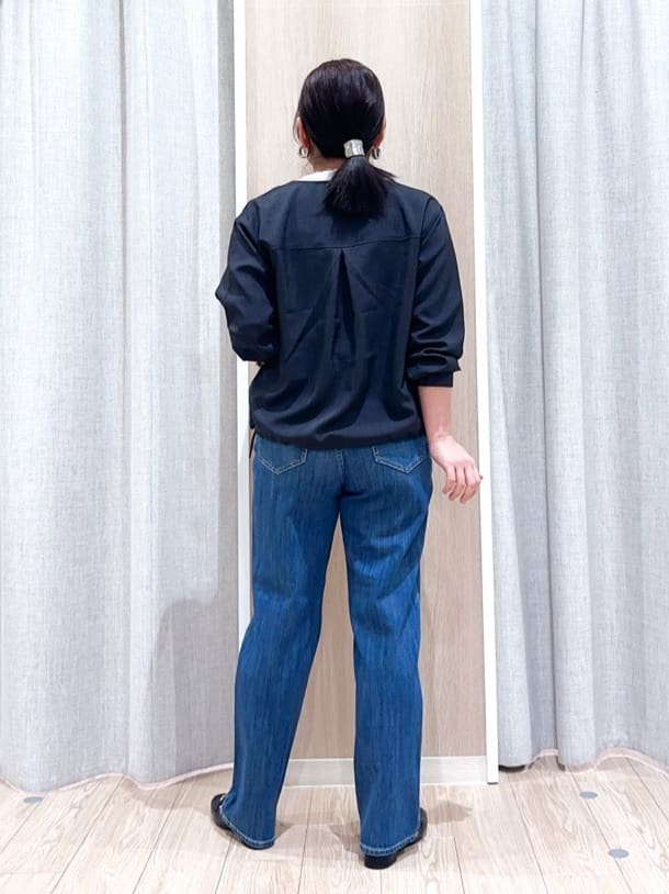 naoさんの「grove｜【洗える】麻調ノーカラーブルゾン」を使ったコーディネート