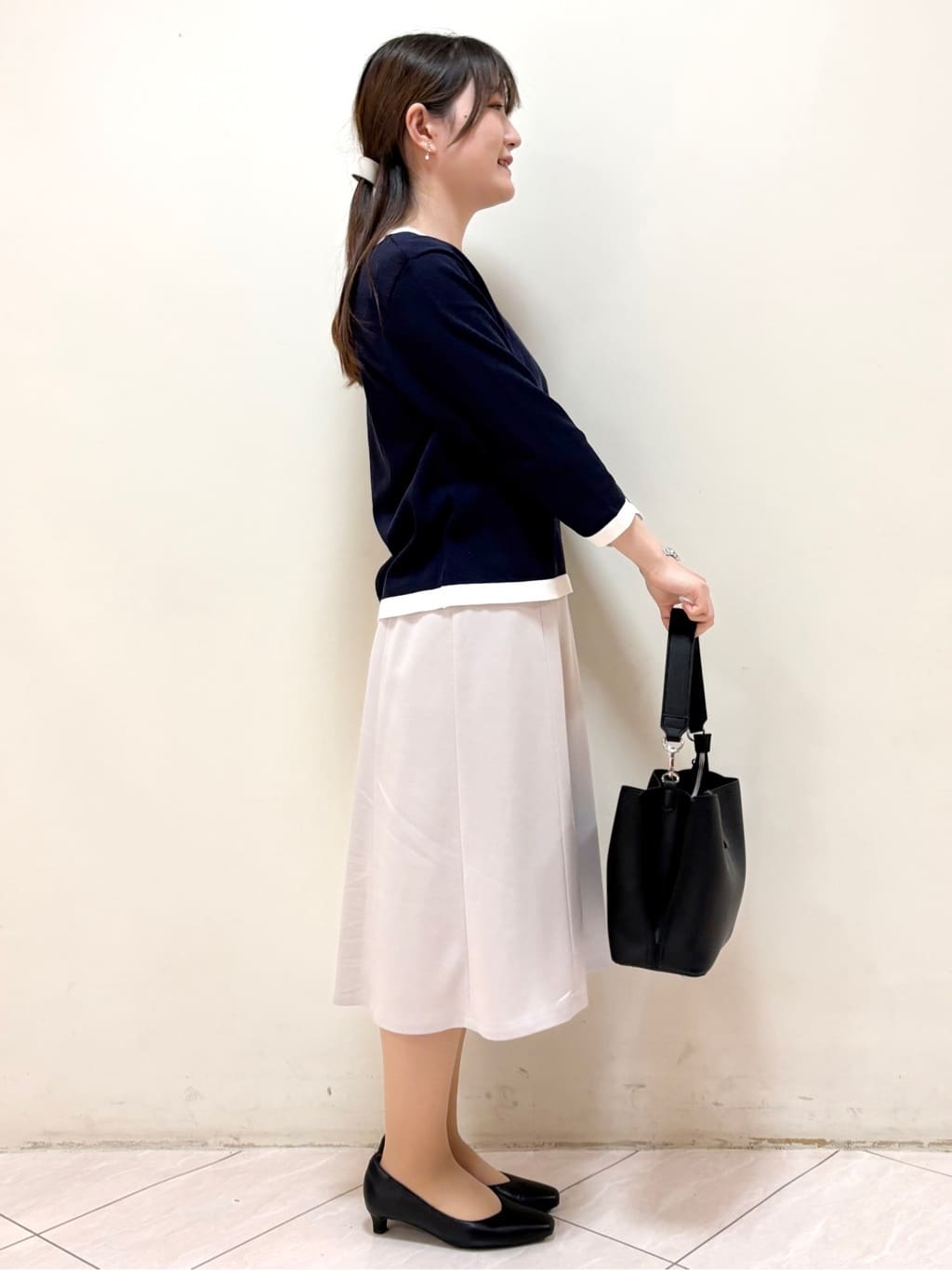 mikiさんの「Reflect｜【アンサンブル可】バイカラーニット」を使ったコーディネート