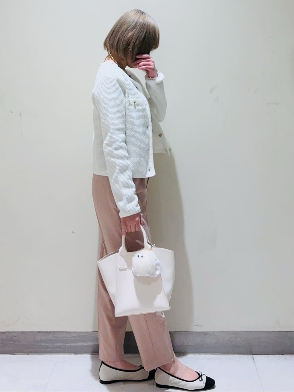 みきちぃさんの「index｜ストレッチテーパードパンツ／セットアップ可【洗濯機OK／接触冷感／吸水速乾／防シワ】《SS～LL》」を使ったコーディネート