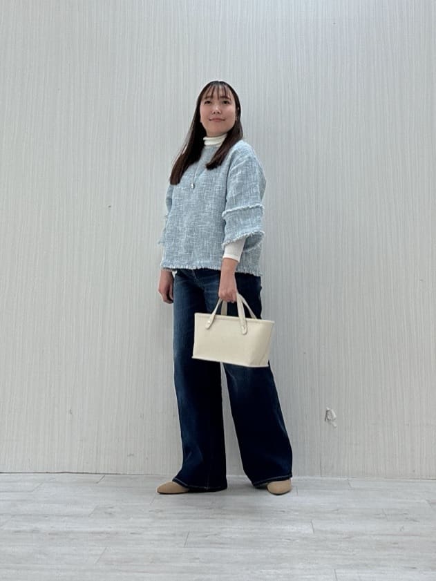 ayakaさんの「UNTITLED｜◆【洗える】ツイードドルマンブラウス」を使ったコーディネート