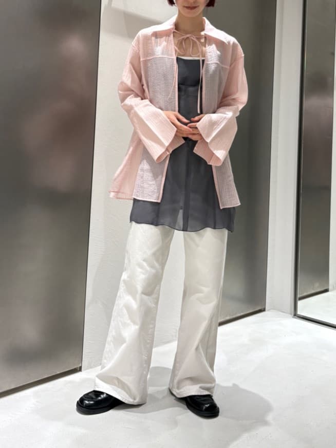 Rielさんの「CODE A｜point neck ribbon shirts」を使ったコーディネート