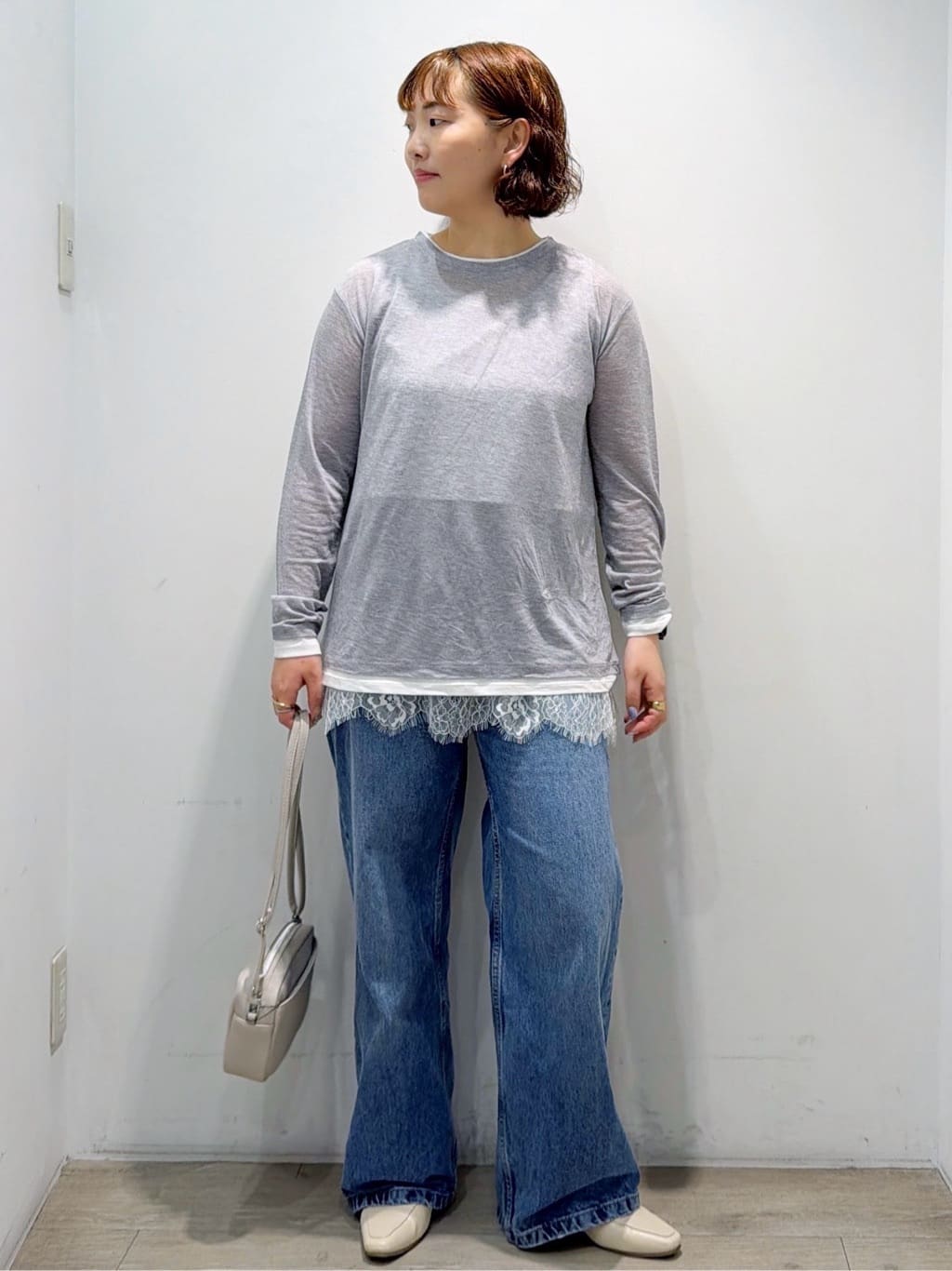 sumicaさんの「OPAQUE.CLIP｜配色レイヤードロングスリーブTシャツ【洗える】」を使ったコーディネート