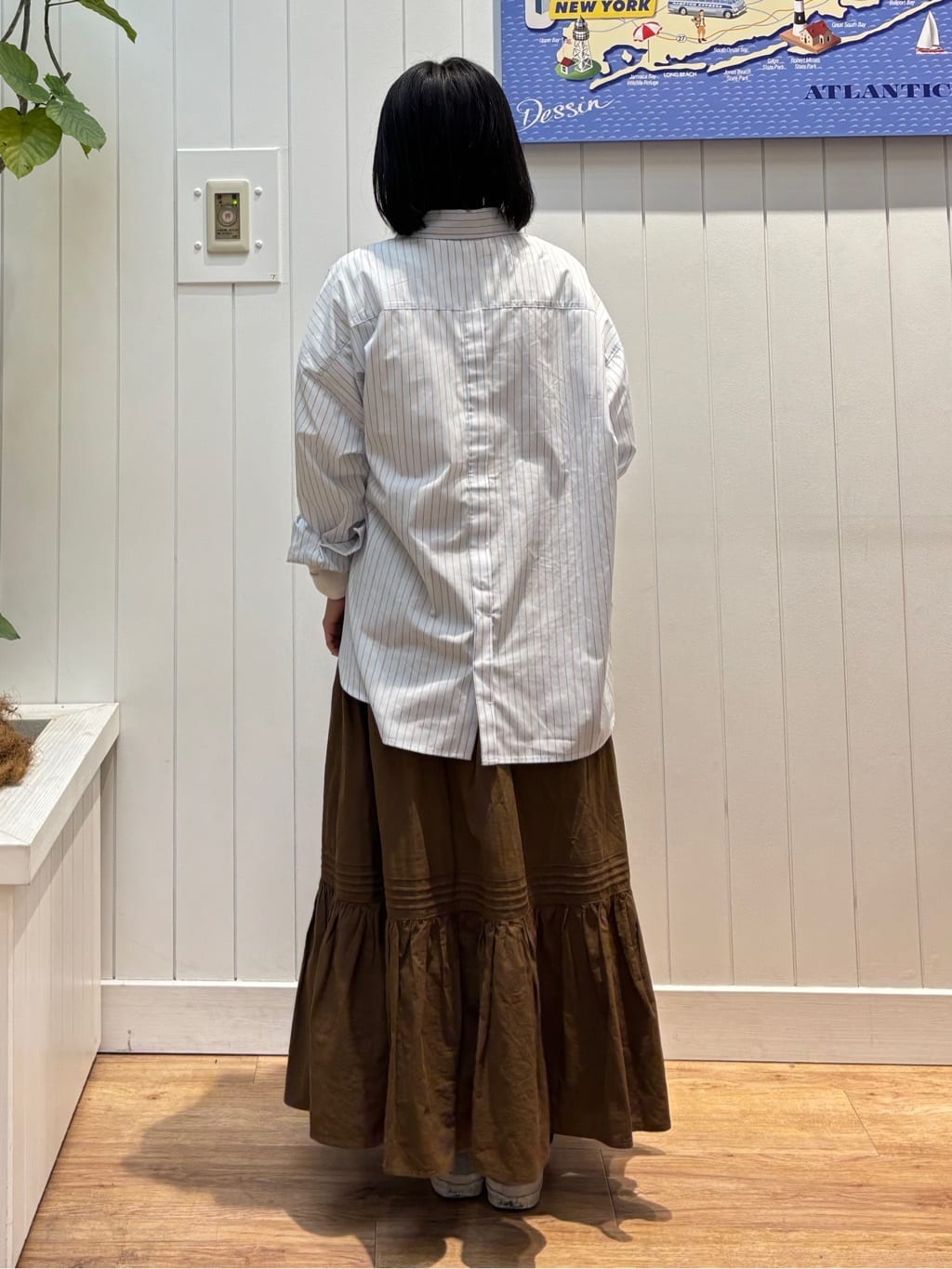 OKADAさんの「Dessin｜【洗える】バックボタンオーバーシャツ」を使ったコーディネート
