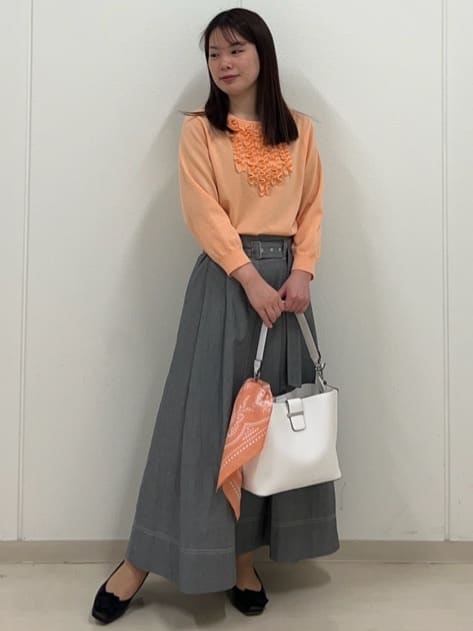 ゆうさんの「Reflect｜ダンガリータックフレアスカート」を使ったコーディネート