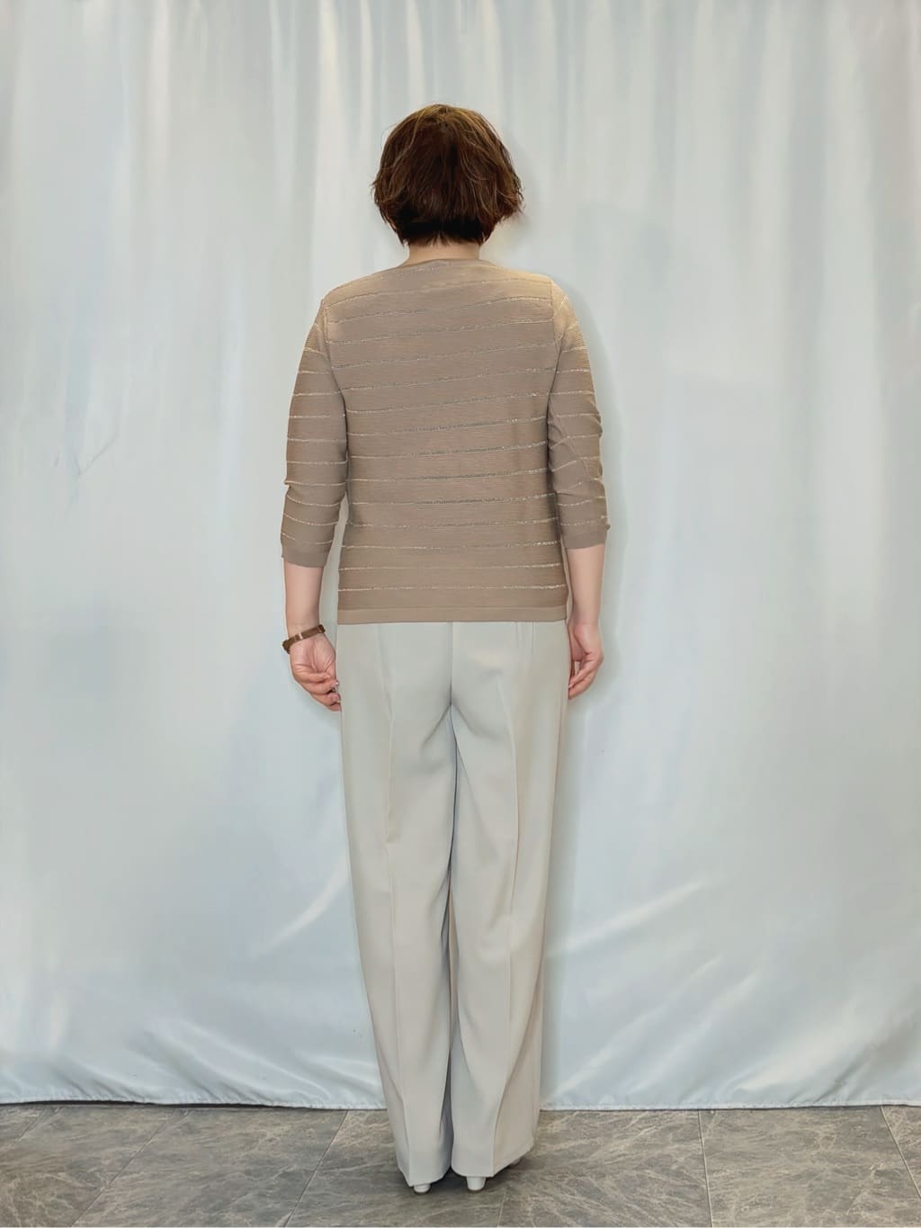 たみさんの「SHOO･LA･RUE｜【SHOO・LA・RUE DENIM/S-LL/高レビュー】大人のための ノーカラーデニムジャケット」を使ったコーディネート