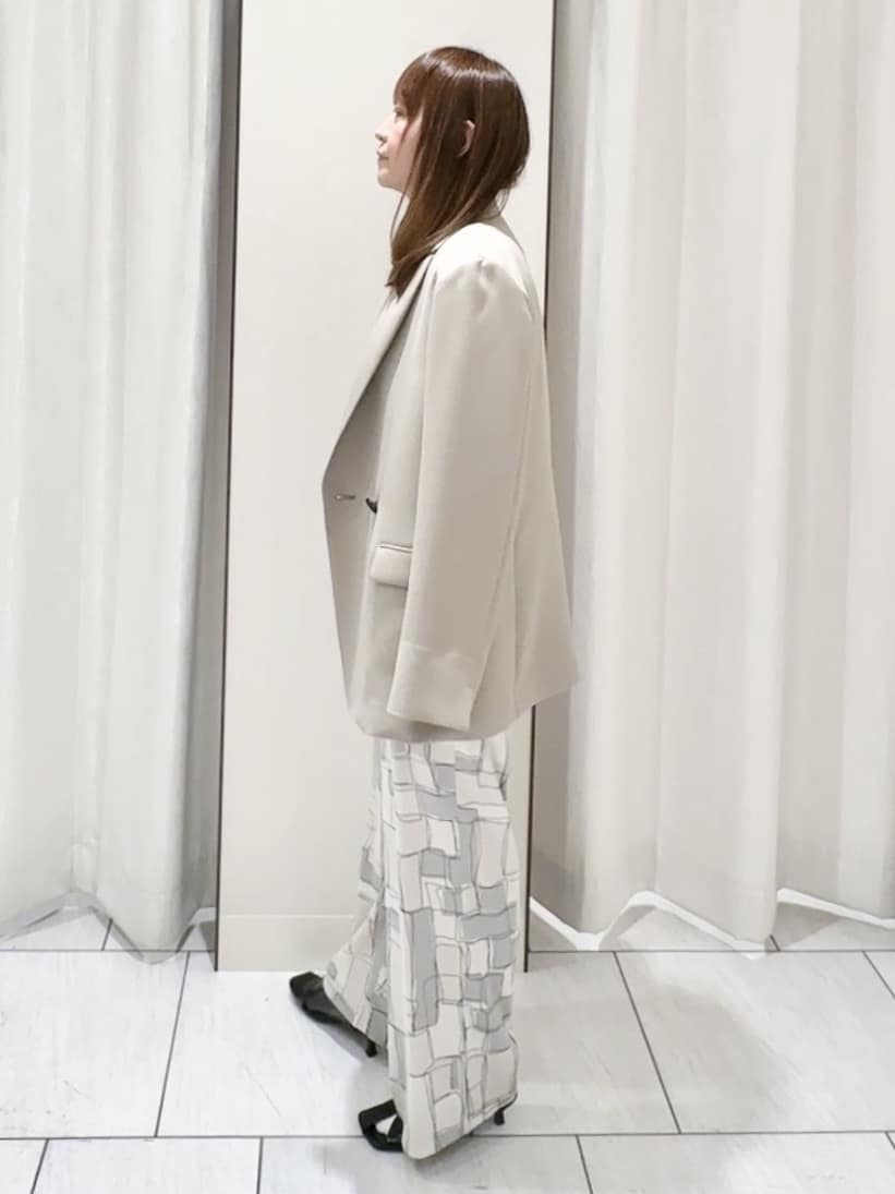 ʏᴜᴋɪᴋᴏさんの「UNTITLED｜◆【洗える/ストレッチ性】ダブルブレストジャケット」を使ったコーディネート