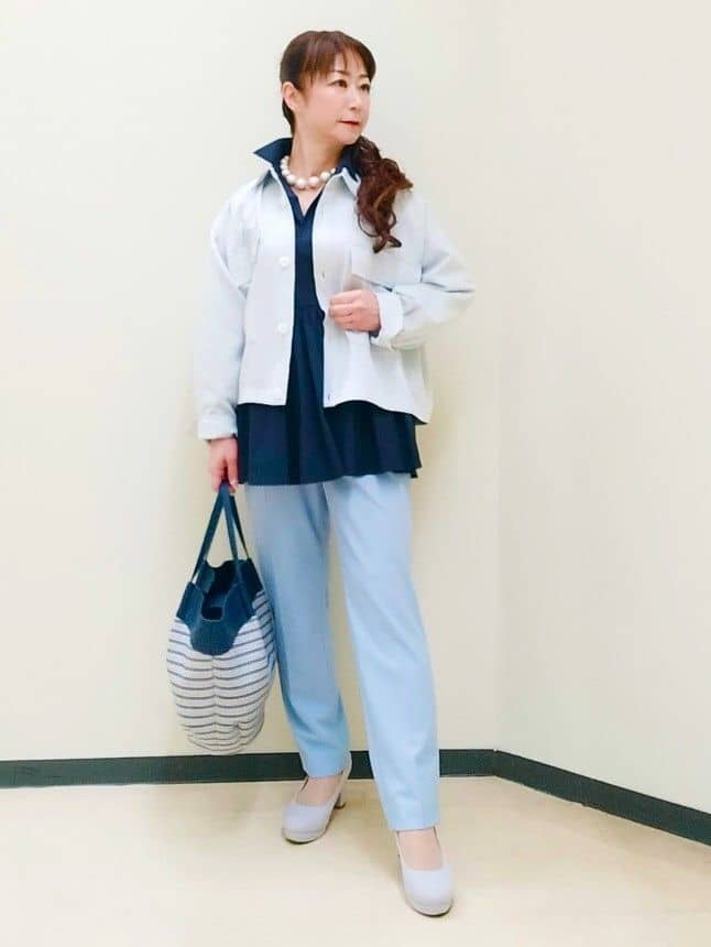 花さんの「Reflect｜【私のパンツ】ベーシックテーパードパンツ」を使ったコーディネート