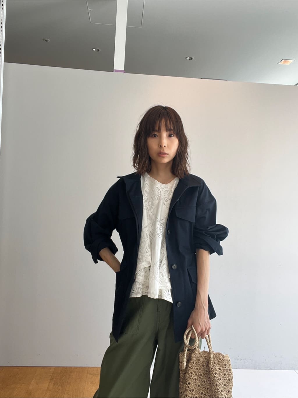 misaさんの「DRESSTERIOR｜【ウォッシャブル】コンパクトコットンミリタリーブルゾン」を使ったコーディネート