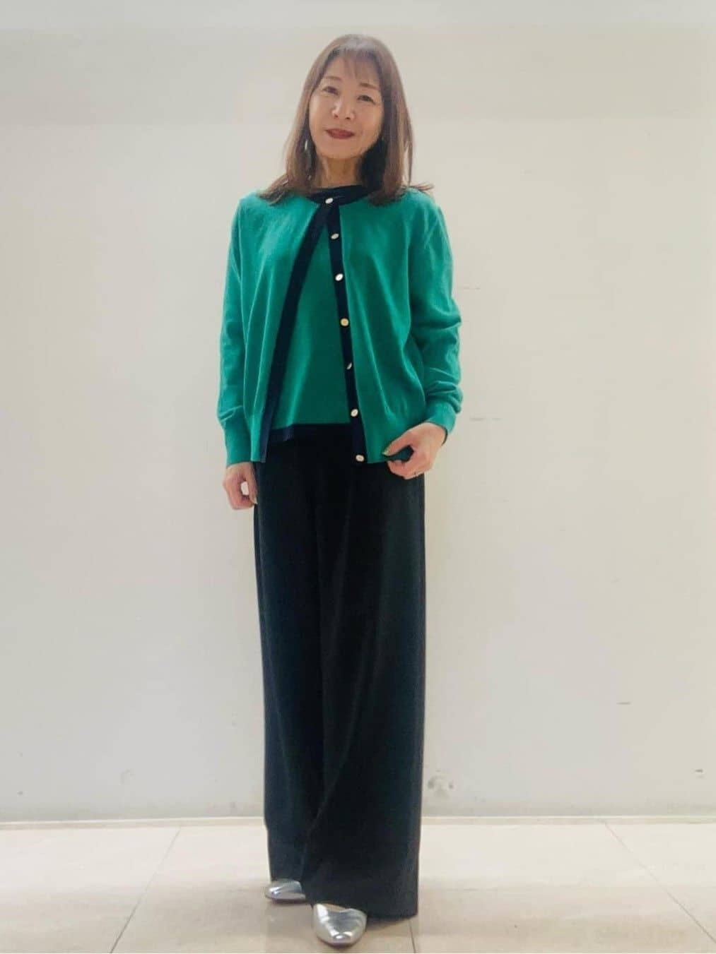 kurodaさんの「Reflect｜【アンサンブル可】バイカラーニット」を使ったコーディネート