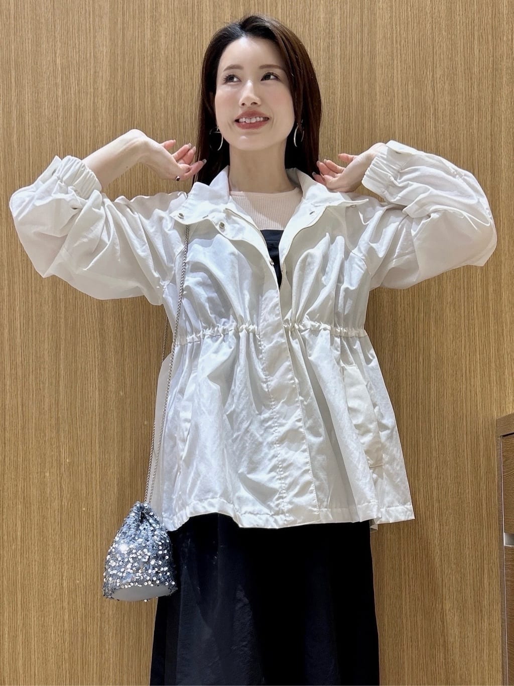 maiさんの「OPAQUE.CLIP｜撥水スタンドZIPブルゾン【洗濯機OK／UVケア／花粉対応】」を使ったコーディネート
