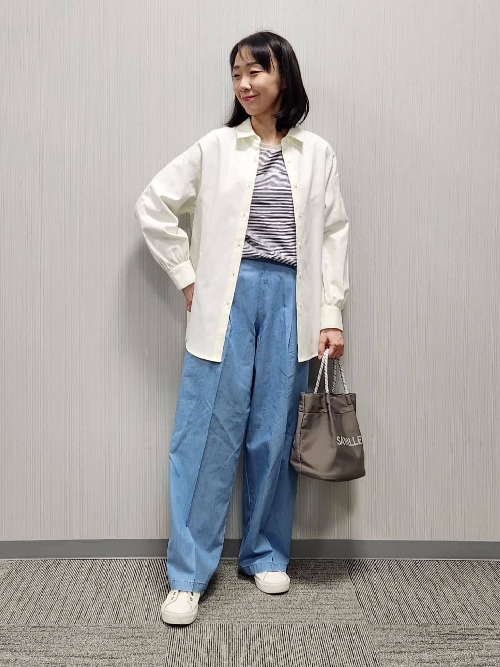 naraさんの「Dessin｜【洗える】ベーシックカラーシャツ」を使ったコーディネート