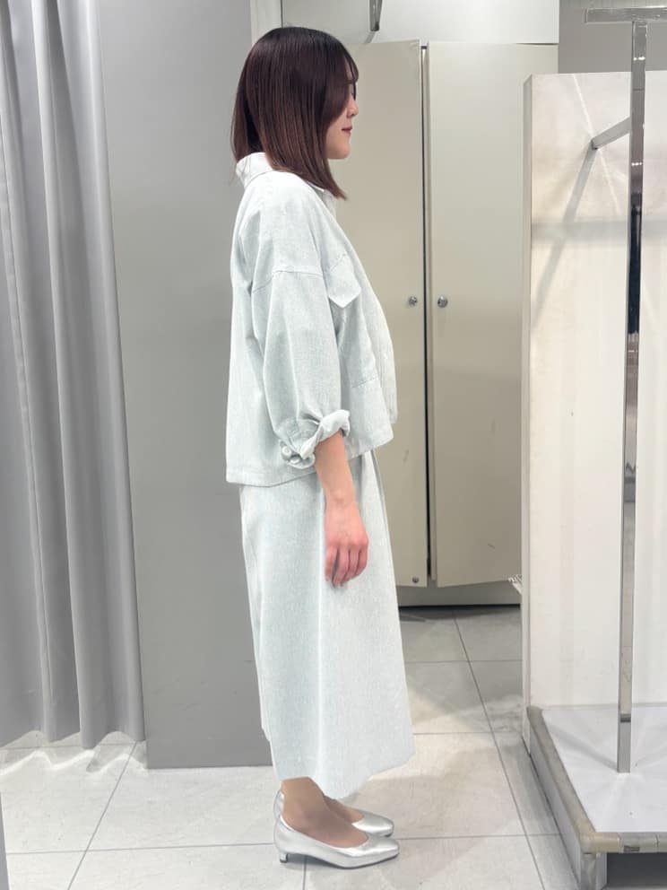 yuiさんの「Reflect｜リネンライクシャツブルゾン」を使ったコーディネート