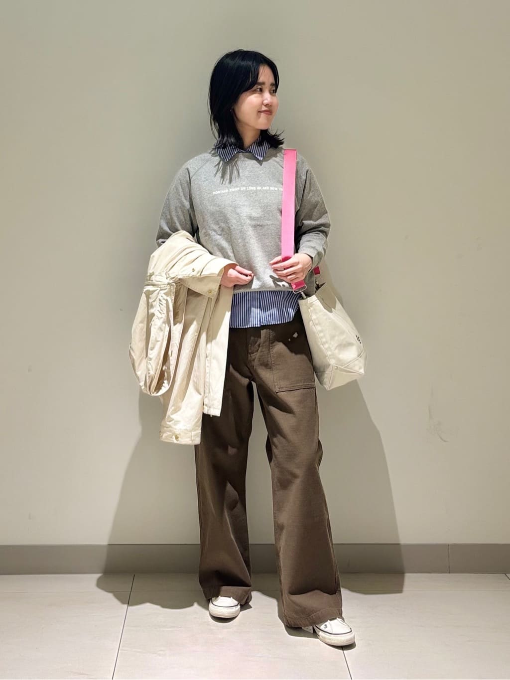 mayuさんの「Dessin｜【撥水/2WAY】フーディーブルゾン」を使ったコーディネート