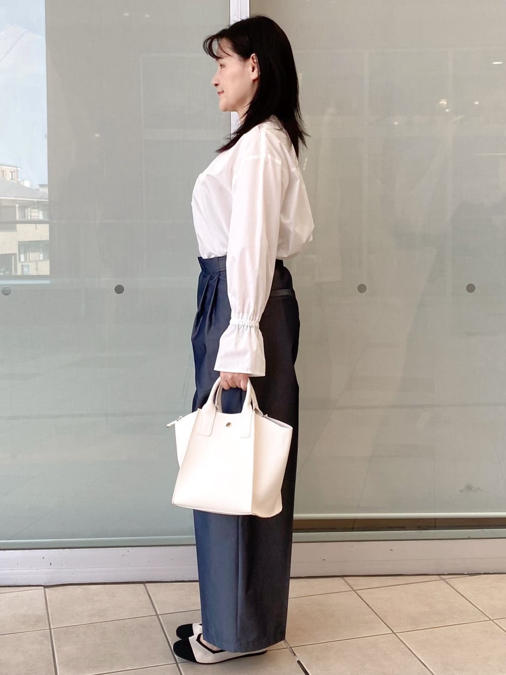 Jeanさんの「OPAQUE.CLIP｜キャンディスリーブシャツ【洗濯機OK】」を使ったコーディネート