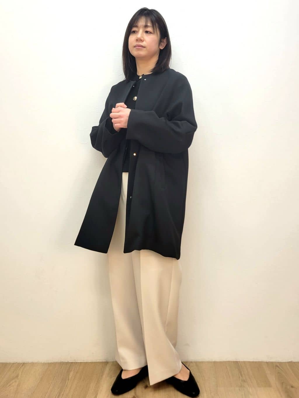 LISAさんの「OPAQUE.CLIP｜フォルムスリーブミドルコート【洗濯機OK】」を使ったコーディネート