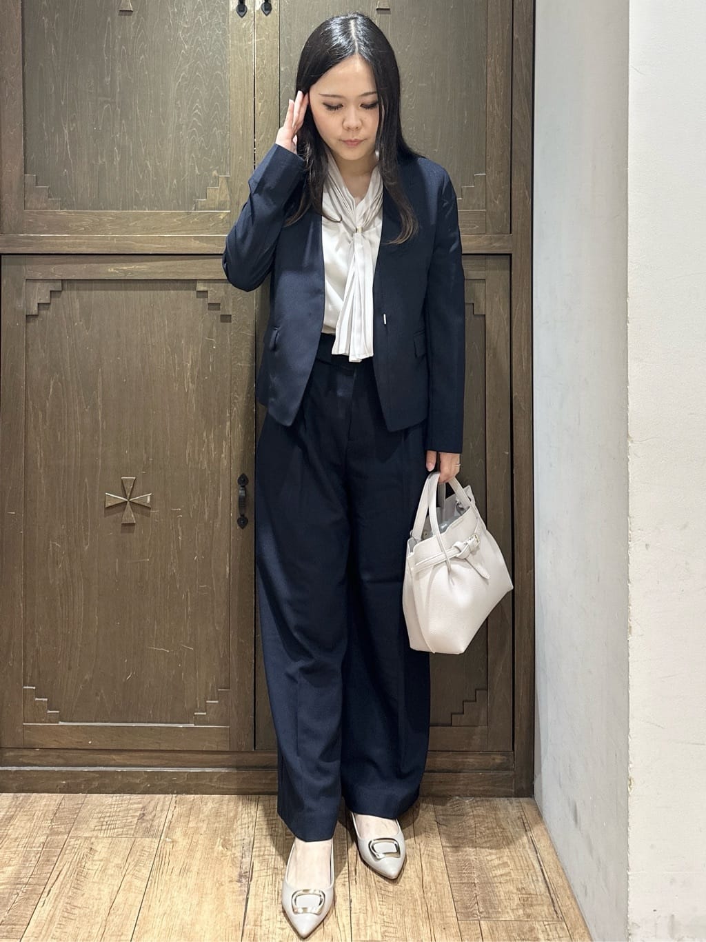 kanaさんの「index｜【接触冷感／吸水速乾】ノーカラージャケット／セットアップ対応可《洗える／防シワ／ストレッチ》」を使ったコーディネート