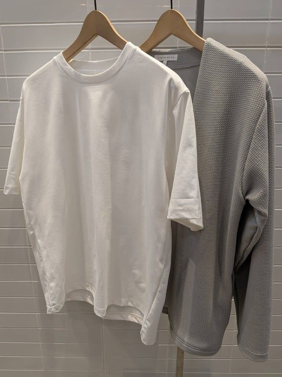 okcさんの「THE SHOP TK｜【2点セット】カーディガン＋半袖Tシャツ 洗濯機OK」を使ったコーディネート