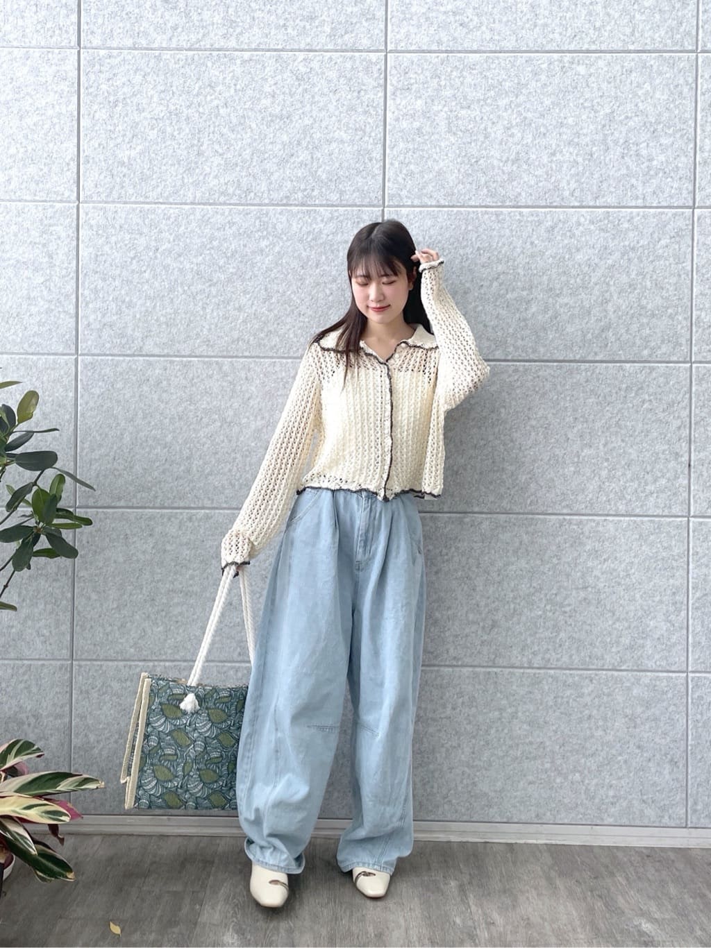 Renoさんの「INDIVI｜【一部店舗限定】ネップメッシュカーディガン」を使ったコーディネート