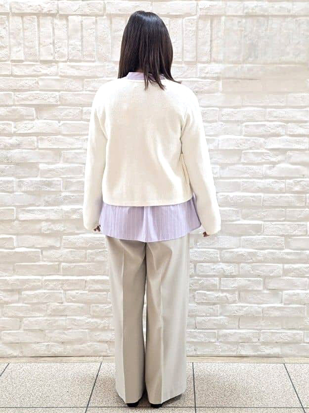 mamiさんの「index｜ストライプペプラムデザインブラウス【洗濯機OK】」を使ったコーディネート