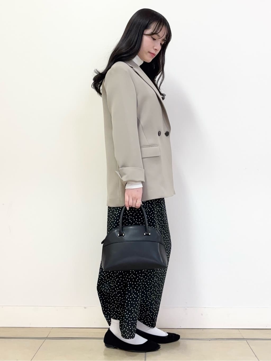 あやかさんの「UNTITLED｜◆【洗える/ストレッチ性】ダブルブレストジャケット」を使ったコーディネート